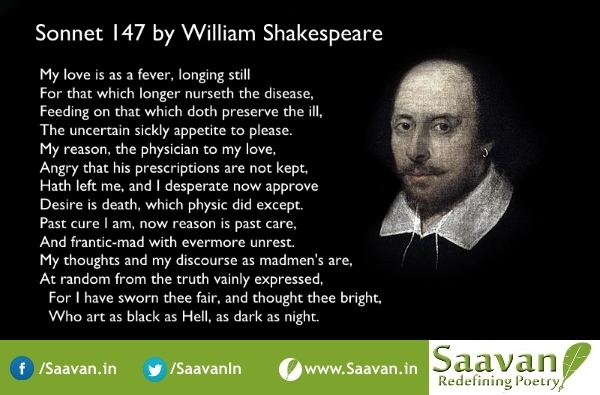 Sonnet 147 by William Shakespeare